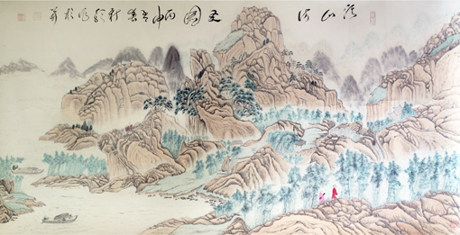 《溪山访友》六尺整张